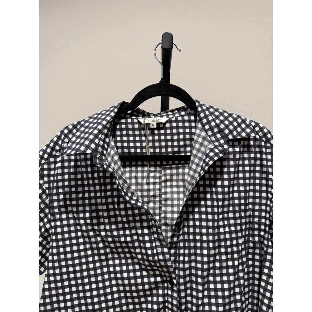 Tucker NYC The Sarah Shirtdress | Black‎ Gingham Size Medium - Picture 3 of 6